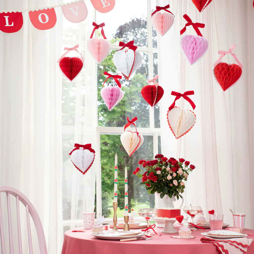 Heart Honeycomb Decorations