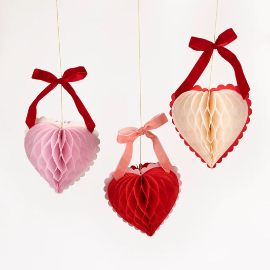 Heart Honeycomb Decorations