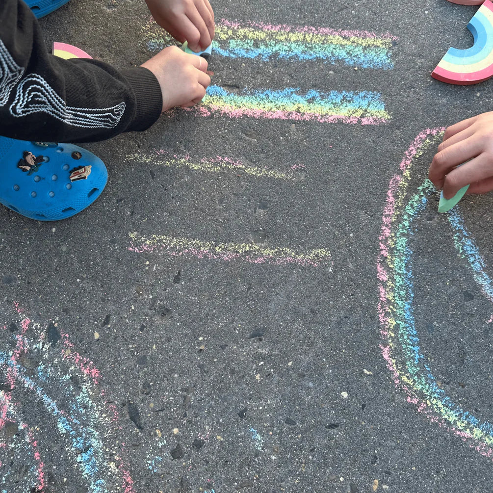 Double Rainbow Connection Sidewalk Chalk