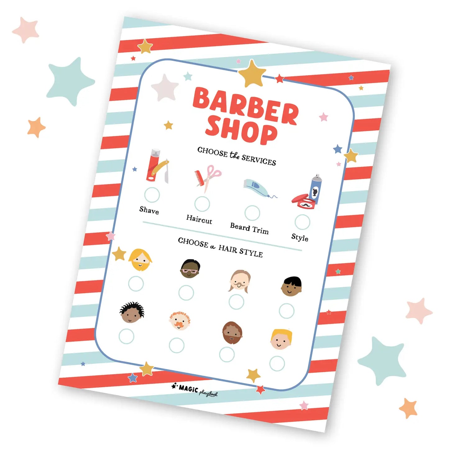 Barber Shop Pretend Play Notepad