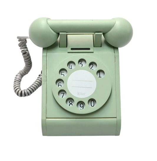 Green Retro Wooden Telephone