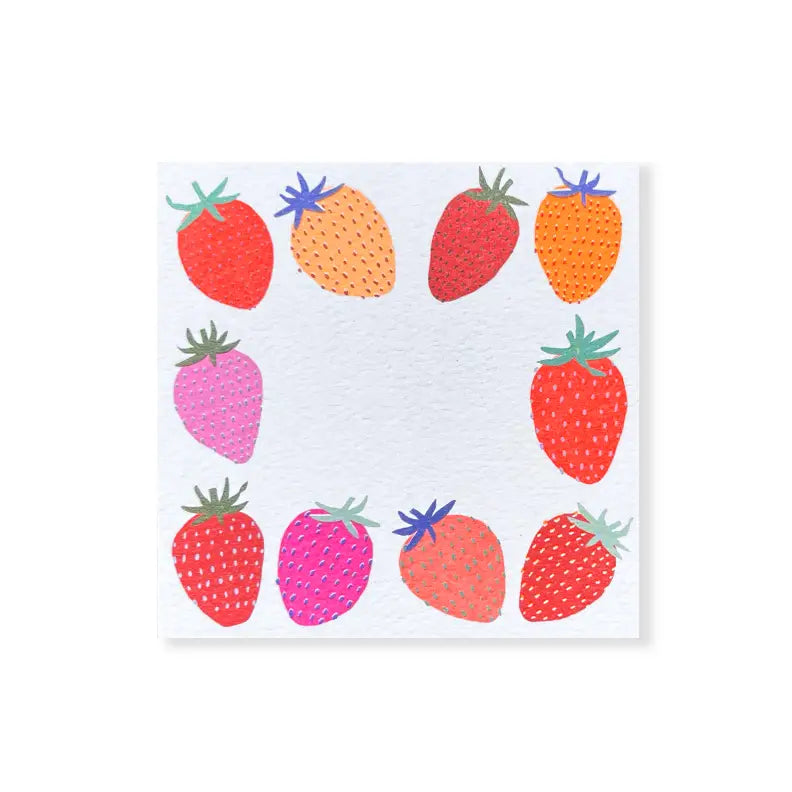 48 pack | Neon Strawberries  Square Notes