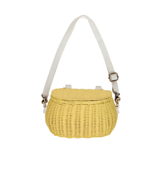 Mini Chari Rattan Bag- Lemon