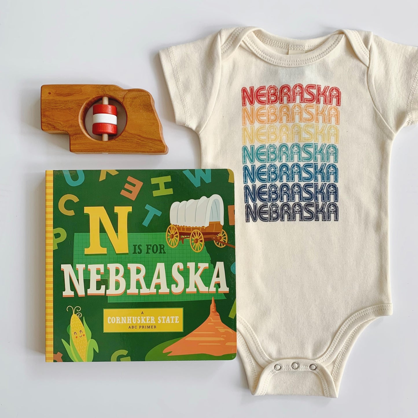 Nebraska Retro Repeat Bodysuit