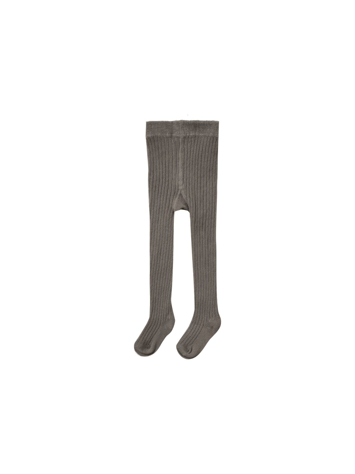 ribbed tights | charcoal